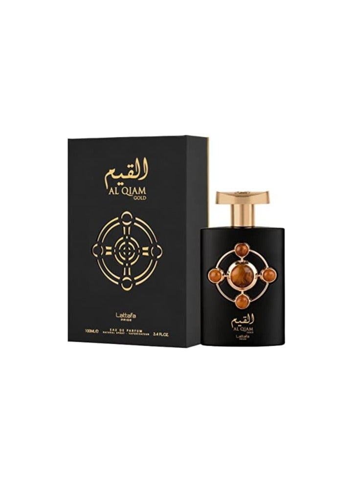 Lattafa Perfumes Al Qiam Gold for Unisex Eau de Parfum Spray, 3.4 Ounce - Image 1