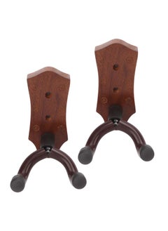 Thoraya 2pcs Guitar Wall Hanger Elegant Black Walnut Guitar Wall Mount for Mandolin Guitar Banjo Ukulele  - Image 5