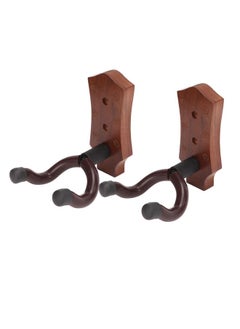 Thoraya 2pcs Guitar Wall Hanger Elegant Black Walnut Guitar Wall Mount for Mandolin Guitar Banjo Ukulele  - Image 3