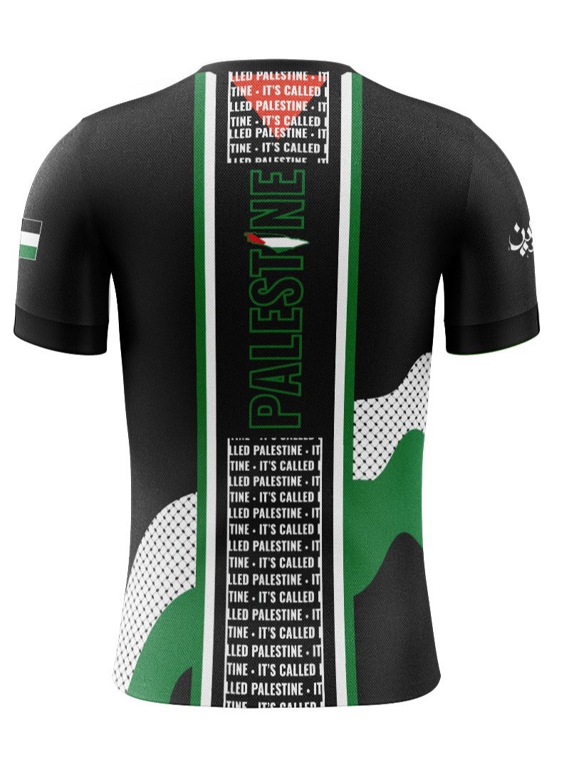 VIGA Palestine Black Soccer T-shirt  - Image 2