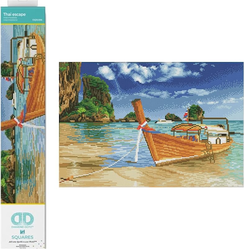 DIAMOND DOTZ DQ10 Intermediate Kit, Thai Escape, 52 x 35cm