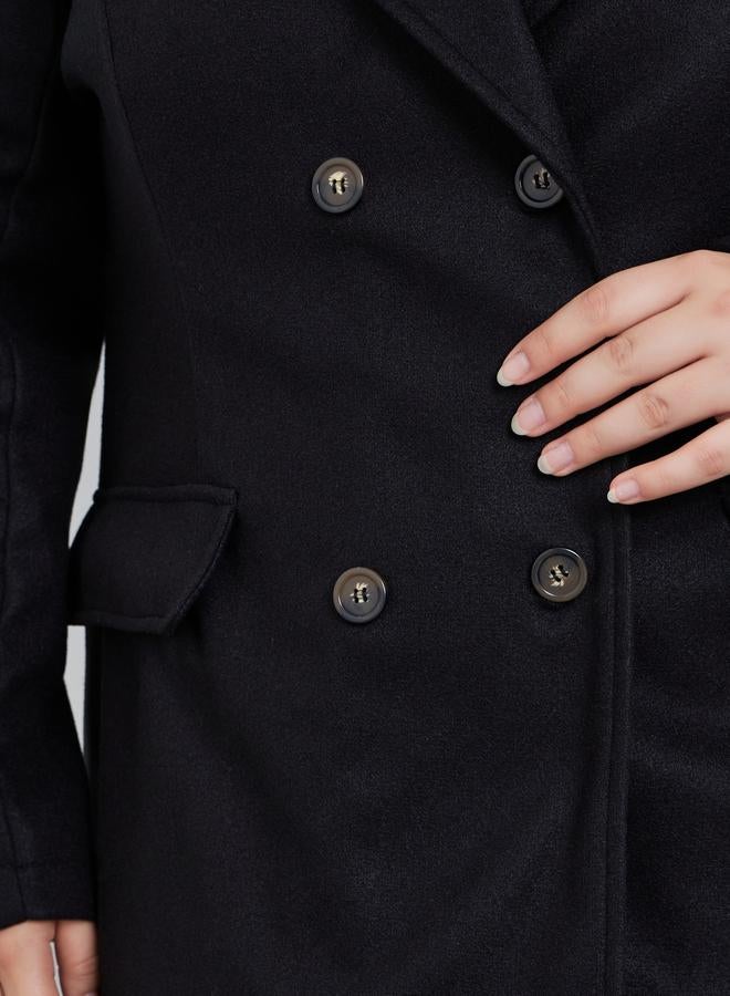 Styli Plus Size Double-Breasted Wool Like Coat - Image 4