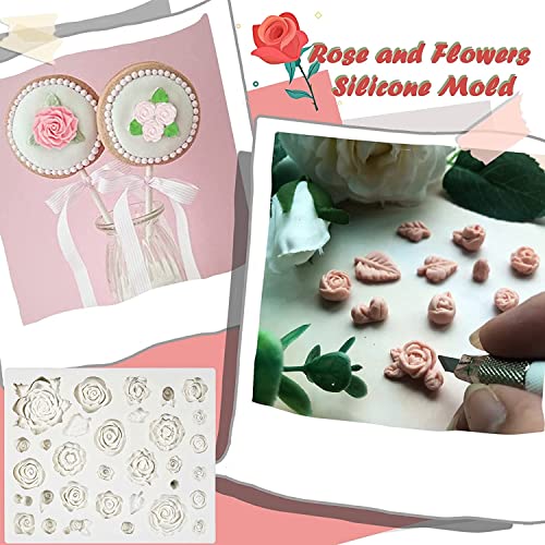 Jubilant 32 Cavity Roses Flower Fondant Candy Silicone Mold for Sugarcraft Cake Decoration, Cupcake Topper, Polymer Clay, Soap Wax Making, Resin Jewelry Casting Crafting Projects - Image 2