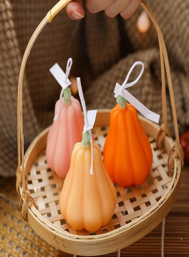 KuuGuu 2 PCS Pumpkin Candle Molds 3D Pumpkin Silicone Mold Fall Halloween Thanksgiving Ornament Mould for DIY Resin Candle Soap Wax Candles Chocolate Cake Fondant Dessert Art Gifts Home Decorating - Image 4