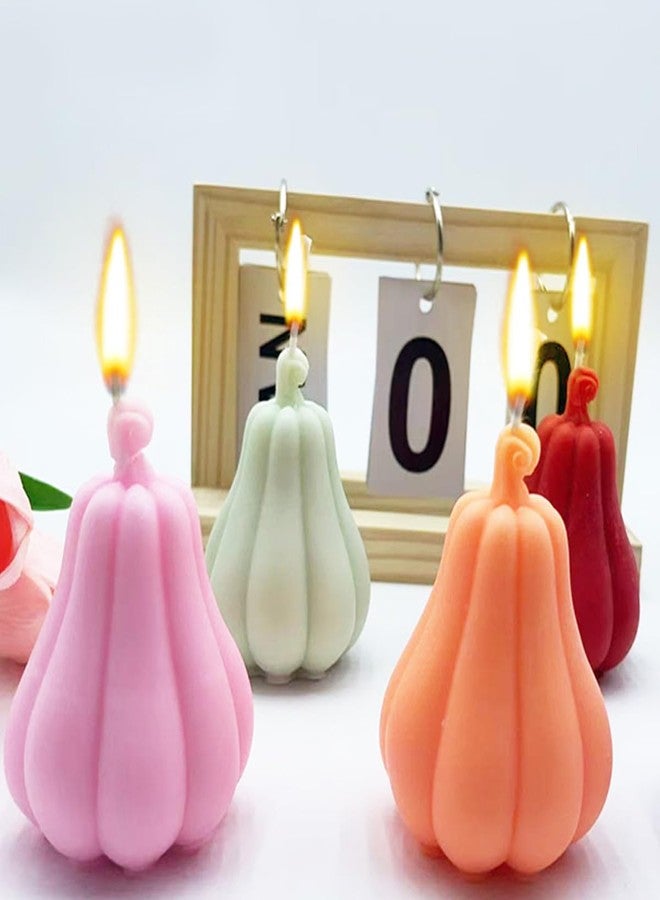 KuuGuu 2 PCS Pumpkin Candle Molds 3D Pumpkin Silicone Mold Fall Halloween Thanksgiving Ornament Mould for DIY Resin Candle Soap Wax Candles Chocolate Cake Fondant Dessert Art Gifts Home Decorating - Image 3