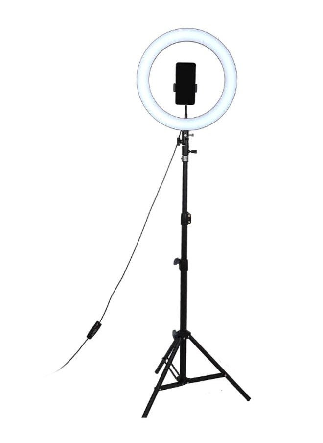 East Lady - LED Photography Ring Light With Tripod Stand Black/White - Image 1
