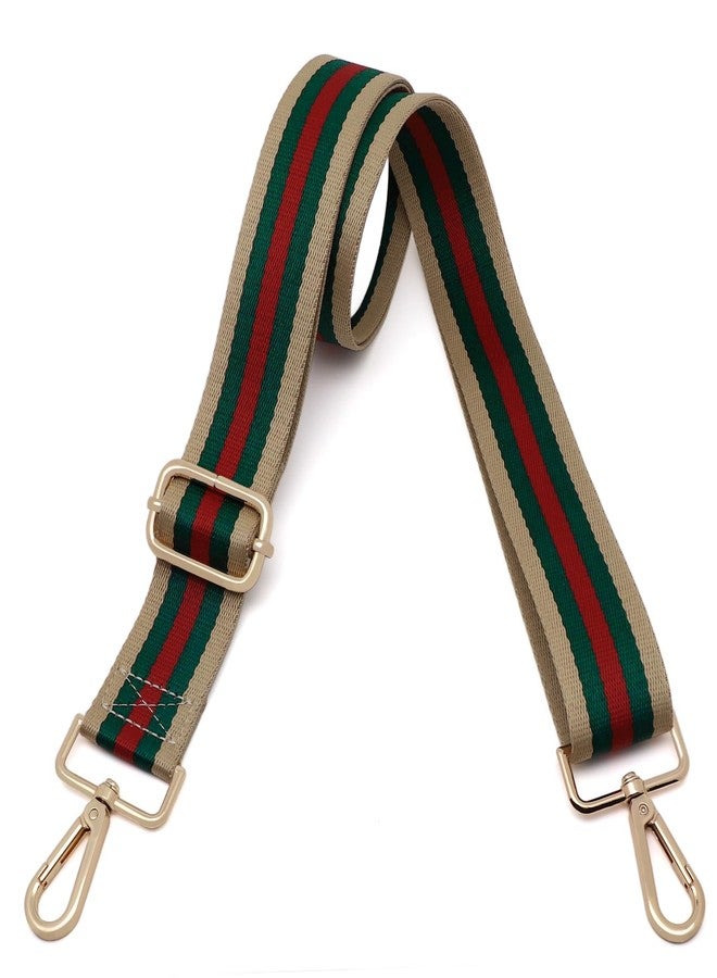 Kolti Purse Strap Replacement Crossbody Handbag Stripe Wide Adjustable, Gold Buckle-416, 30" to 62" - Image 1