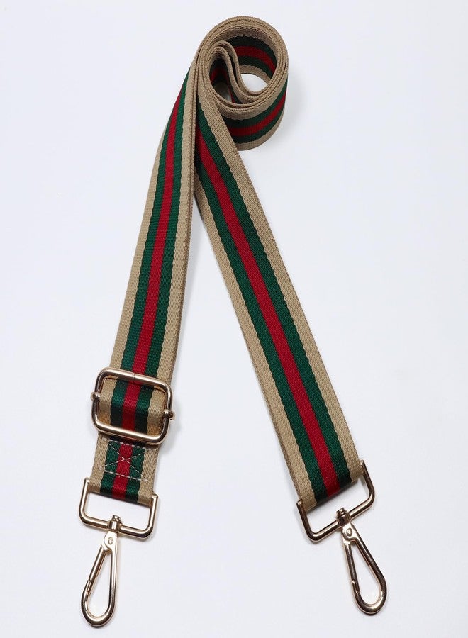Kolti Purse Strap Replacement Crossbody Handbag Stripe Wide Adjustable, Gold Buckle-416, 30" to 62" - Image 4
