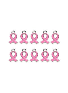 WYBOT Alloy Charms Metal Ribbon Pendant Jewelry Making Accessories for Girls Lady 20pcs (Pink)  - Image 1