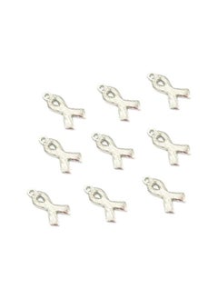 WYBOT Alloy Charms Metal Ribbon Pendant Jewelry Making Accessories for Girls Lady 20pcs (Pink)  - Image 3
