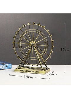 Keyfim Shop Vintage Metal England London Eye Figurine Antique Bronze 15 cm  - Image 1
