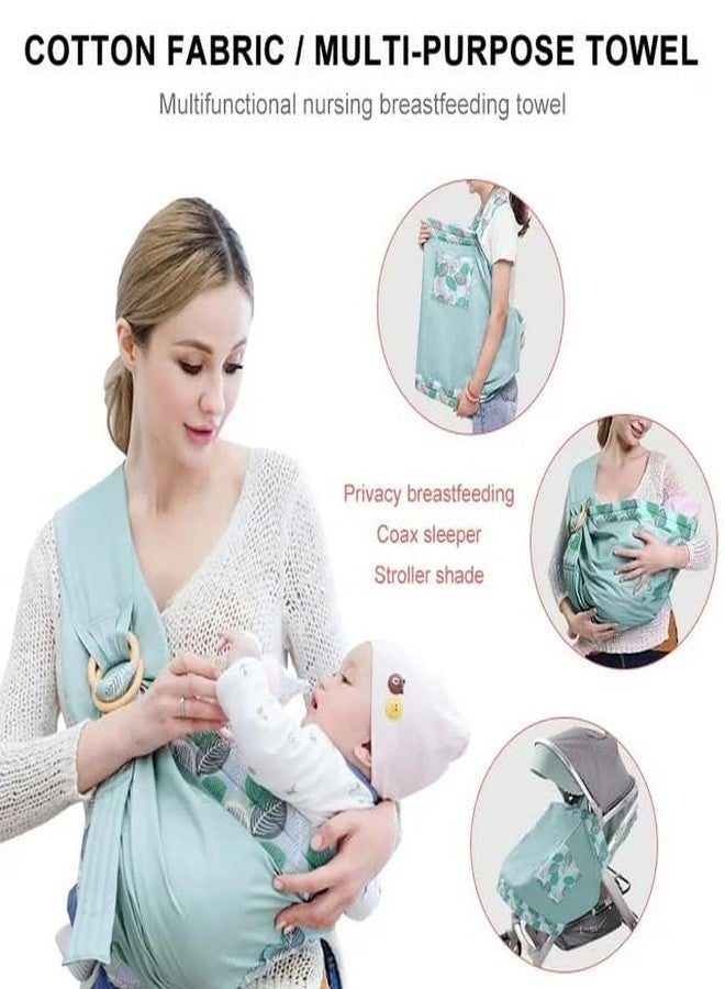 LEVGRY Baby Sling, Baby Wrap Carrier, Natural Cotton Baby Sling, Adjustable Breastfeeding Cover Cotton, Suitable for Newborns to 15Kg, Infants and Toddlers, Soft and Comfortable, Ideal Gift - Image 2