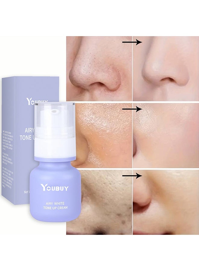 YOUBUY Airy White Tone Up Cream, Lightweight Hydrating Primer with Botanical Extracts, Brightening & Smoothing Mousse Texture - Image 5