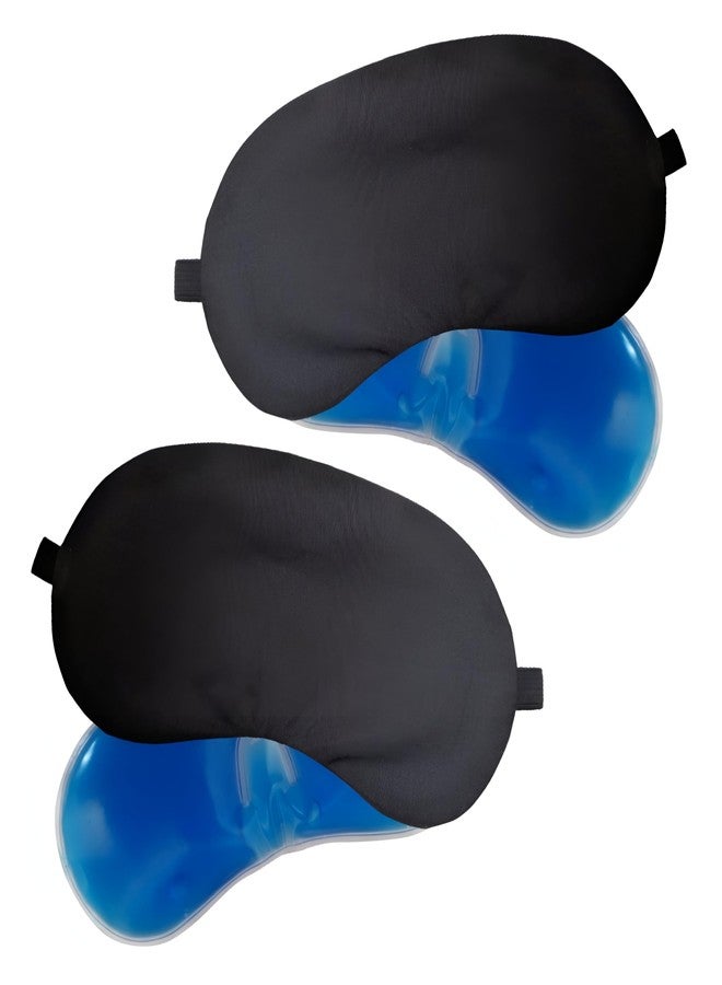 eyurva Cooling Gel Relaxing Eye Sleep Mask For Dark Circles, Dry Eyes, Cooling Eyes, Pain Relief, Redness, Eye Patches, Sleeping Cool Pad Suitable For All Family Members Sleeping Mask (Black Gel) - Image 3