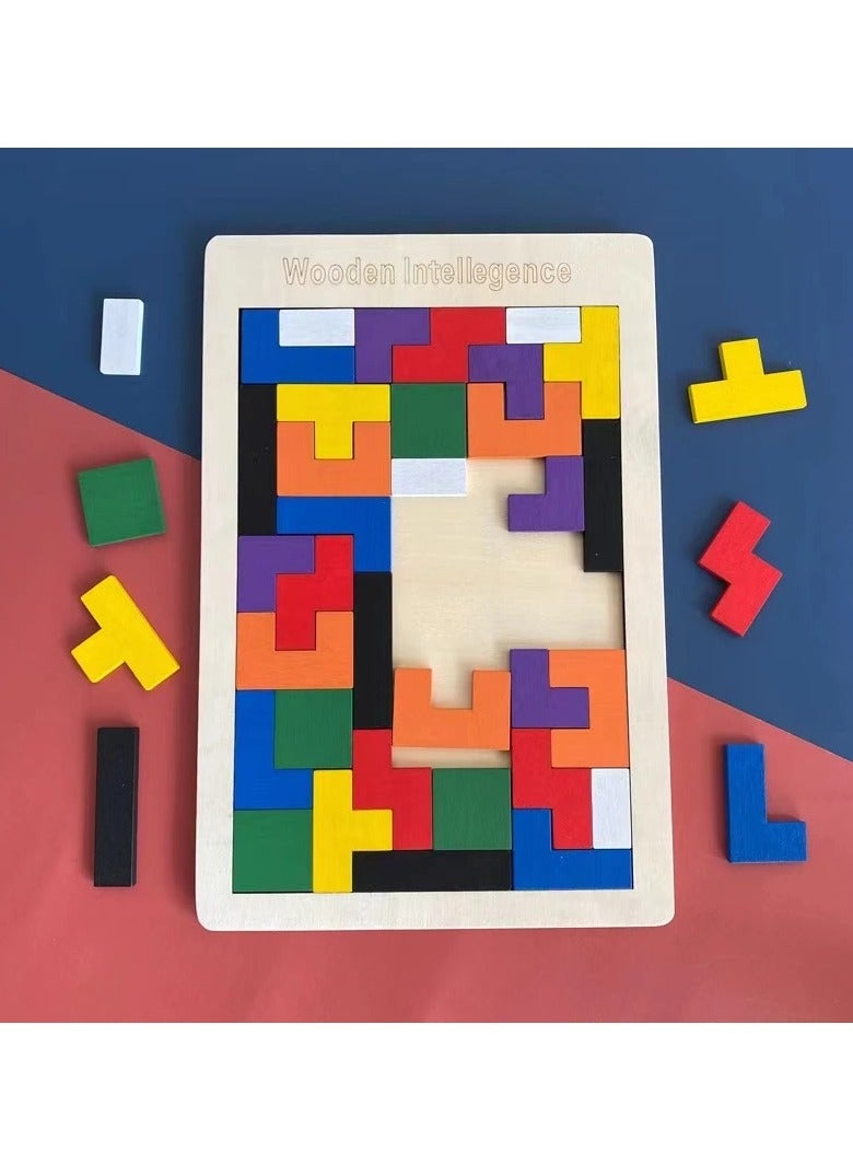 Wooden Jigsaw Puzzles Baby Toy Tangram Montessori Materials Educational Toys - Image 4