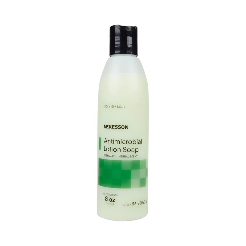 McKesson Antimicrobial Lotion Soap with Aloe  Herbal Scent  8 oz 1 Count