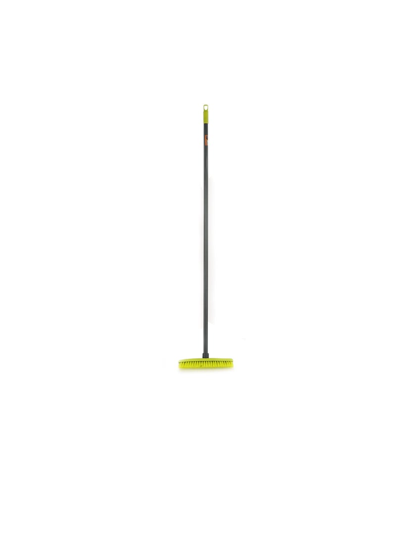 Royalford Floor Broom with Stick RF11184GR Large and Wide Broom Head| Compatible with All Floor Types| Ideal for Sweeping and Cleaning Room, Bathroom, Kitchen Multicolor