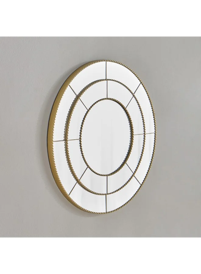 Home Box Brecklyn Round Decorative Mirror 40 x 40 x 1.8 cm