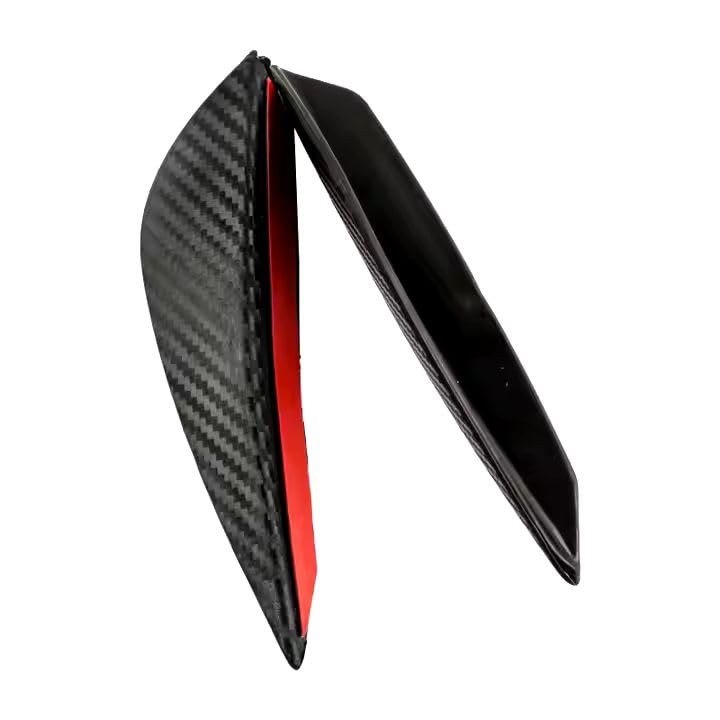 AutoBizarre Car Front Bumper Lip Splitter Fins Carbon Fiber Rubber Rear Diffuser- Set of 4 Pcs Bumper Knife - Image 5