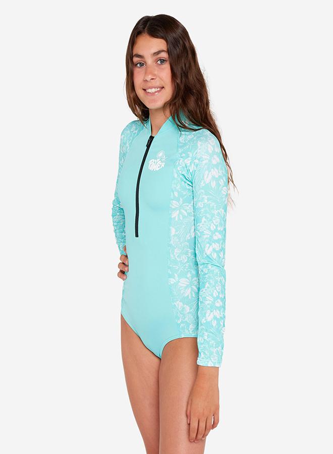 DECATHLON Girls’ surfing front zip long sleeve one-piece swimsuit - 500 - Image 2