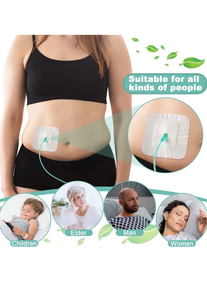 Feeding Tube Pad, Gtube Covers Split Drain Adhesive Bandage PD Dialysis Catheter Patch PEG J Foley Tubing Stabilization Device(Pack of 30 4 x 4 Inch) - Image 4