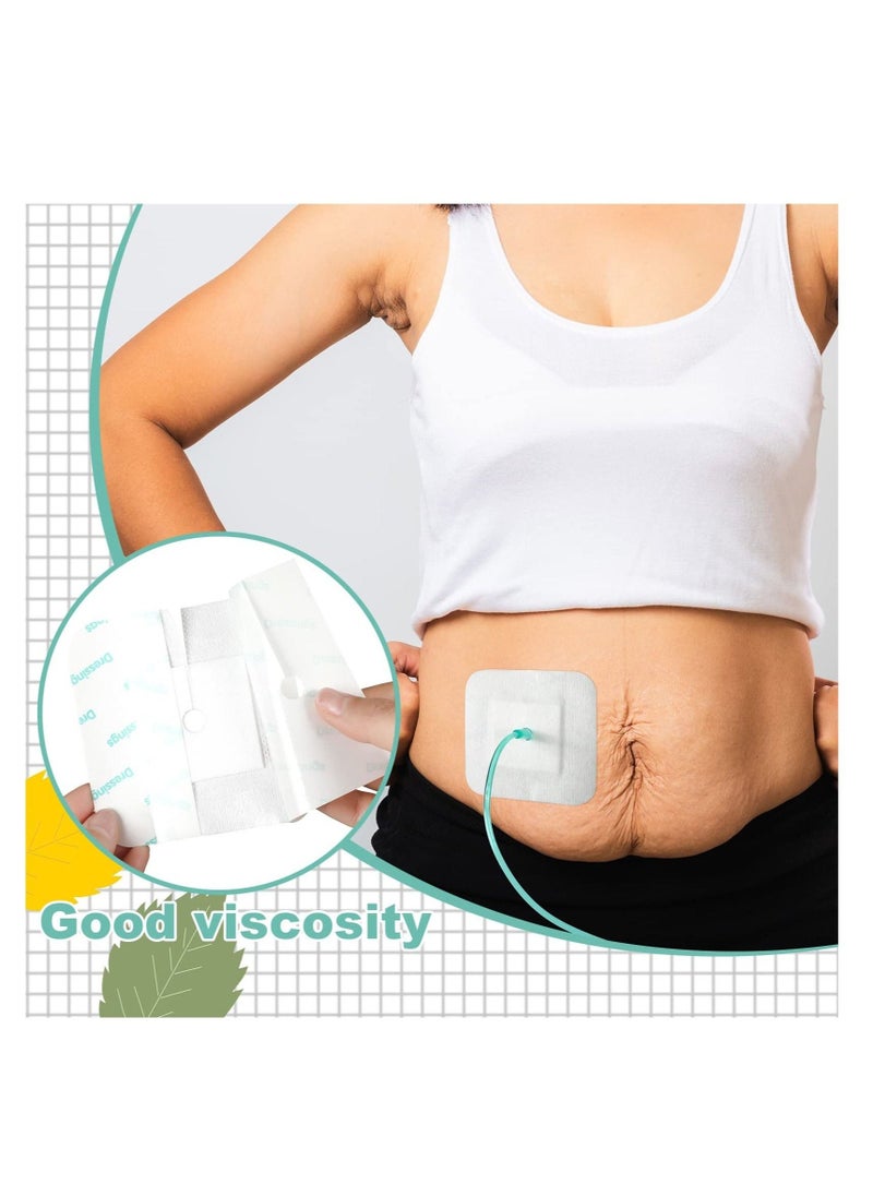 Feeding Tube Pad, Gtube Covers Split Drain Adhesive Bandage PD Dialysis Catheter Patch PEG J Foley Tubing Stabilization Device(Pack of 30 4 x 4 Inch) - Image 5