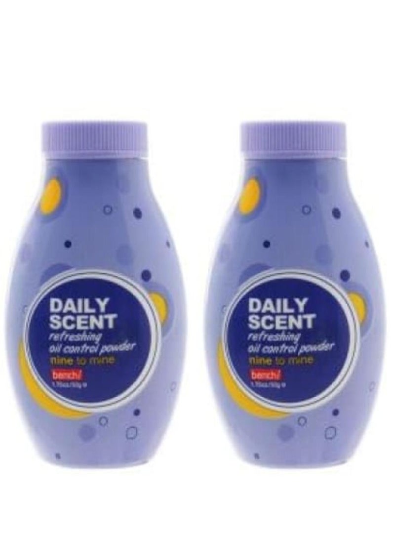 مسحوق ناين تو ماين اليومي ذو الرائحة المميزة 50 جرام، قطعتان