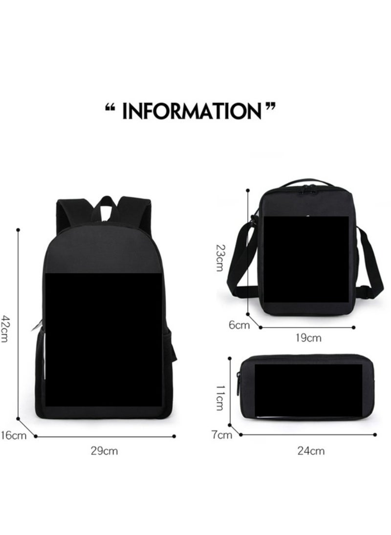 Generic - Cartoon anime backpack for primary and secondary school students, large capacity casual lightweight backpack, cartoon shoulder bag, pencil case, pencil case, and pencil case - Image 1