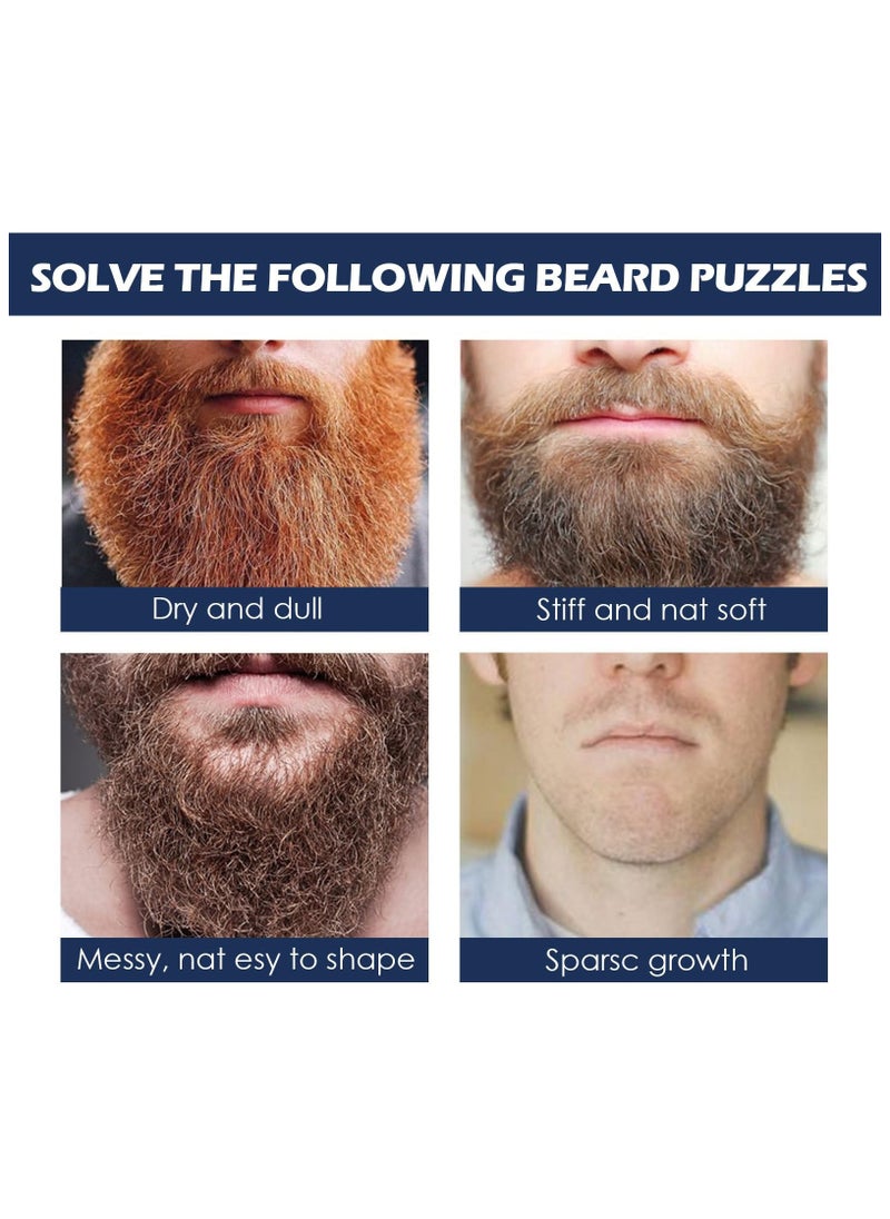 ZLH HITY Beard Growth Kit, Natural Hair Growth Serum for Men with Patchy Facial Growth, Stimulate, Promote Hair Regrowth (2in1)  - Image 4