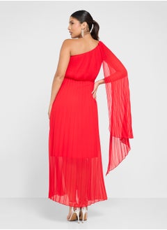 ELLA One Shoulder Pleated Dress  - Image 4