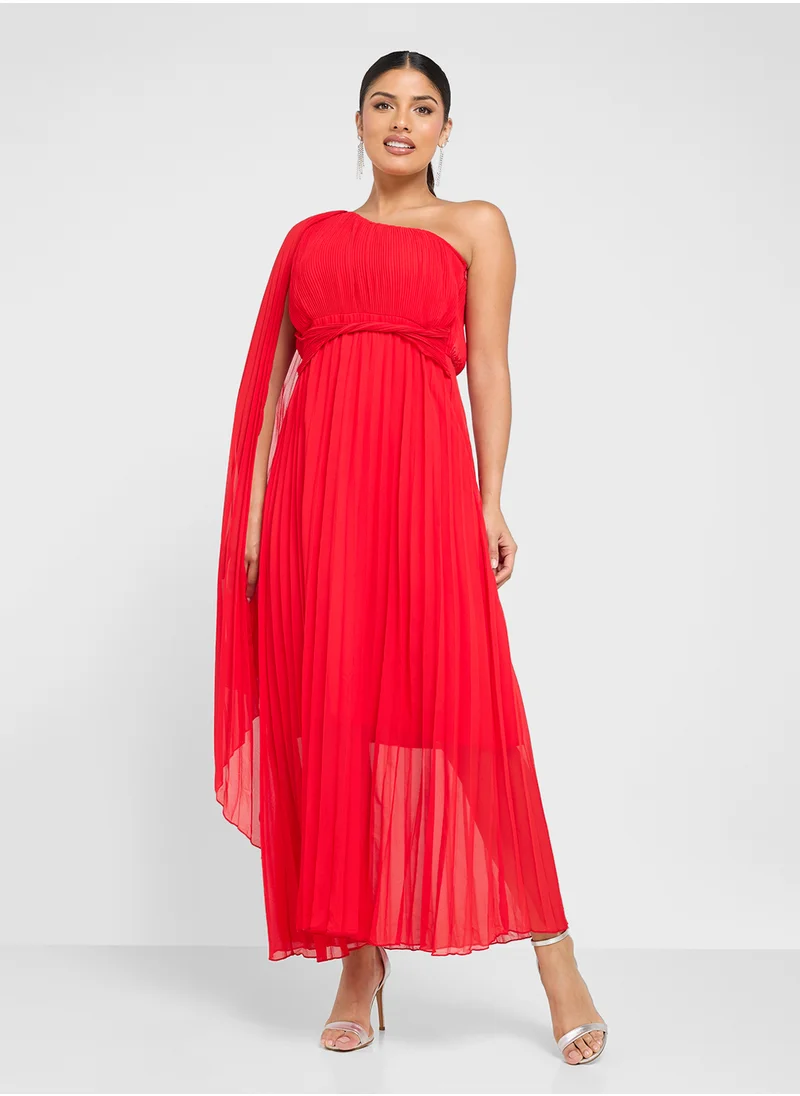 ايلا One Shoulder Pleated Dress