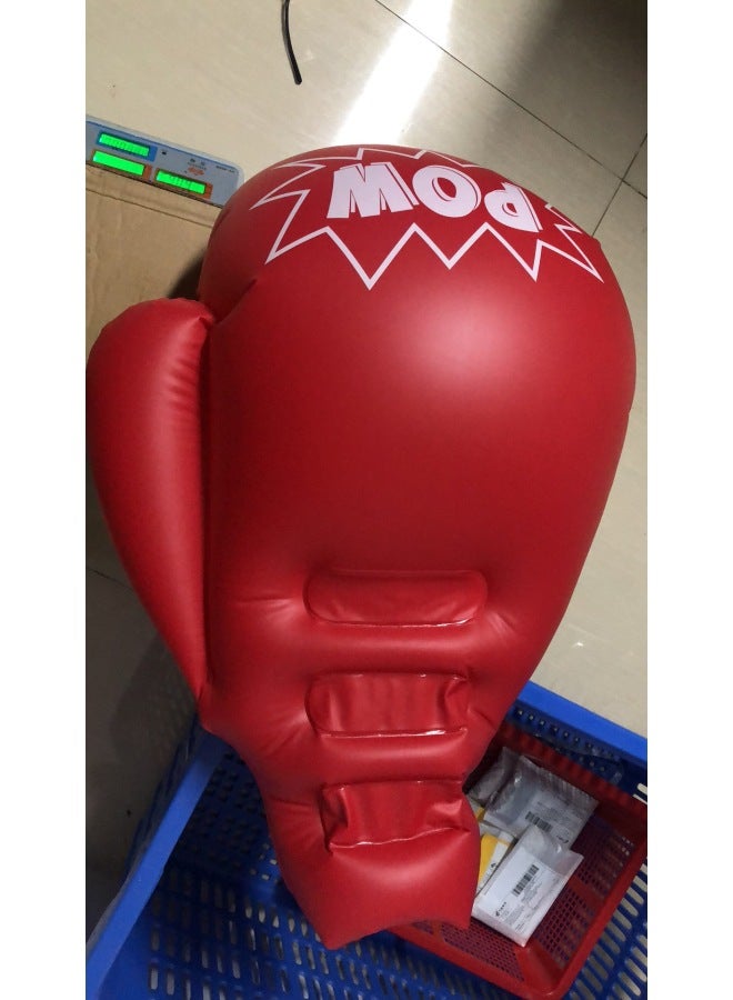 Oversized Boxing Gloves PVC Inflatable Toys Outdoor Outward Bound Training Equipment-Color:Red  - Image 1