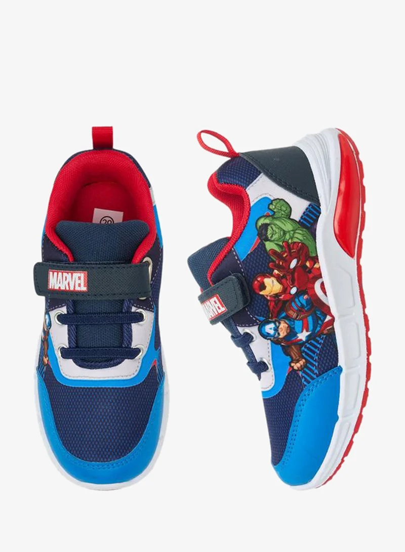 مارفل Boys Hook & Loop Ankle Sneakers
