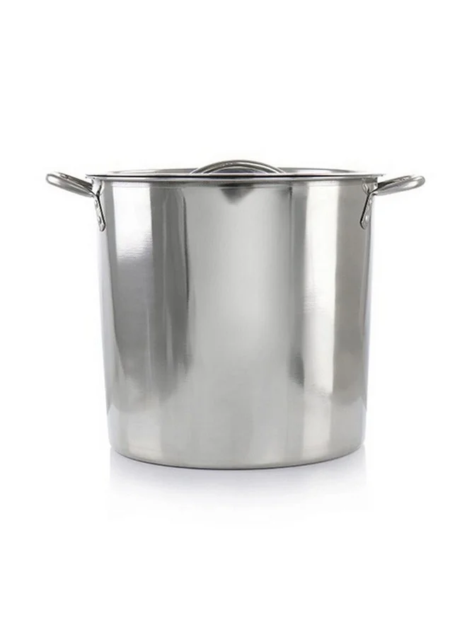 GIBSON Whittington Everyday Stainless Steel Stockpot with Lid Silver 16 Quart 96330.01