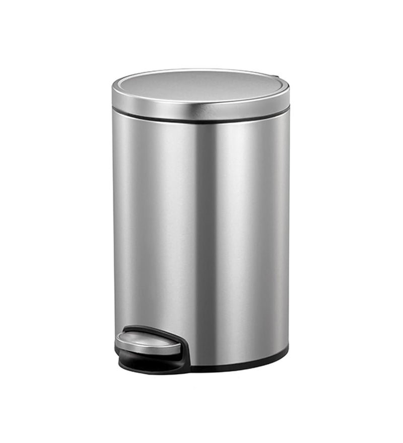 Obsessions Obsessions Fingerprint Resistant Round Step Dustbin with Liner 8 Litre Metallic  - Image 2