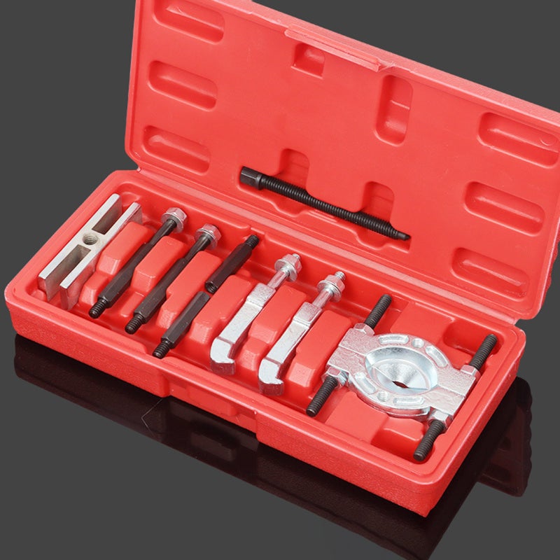 Bearing Puller Kits 9pcs Gearbox Bearing Disassembly Tool Puller Chrome-Vanadium Steel Including Claw Shape Thrust Screw and Long/Short Extension Rod Storage Box Package Disk Range 15-38mm - Image 5