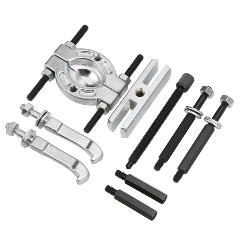 Bearing Puller Kits 9pcs Gearbox Bearing Disassembly Tool Puller Chrome-Vanadium Steel Including Claw Shape Thrust Screw and Long/Short Extension Rod Storage Box Package Disk Range 15-38mm - Image 2