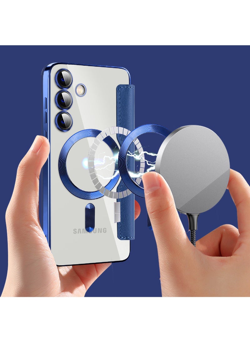 Rock Pow Leather Flip Samsung S24 Plus Case for Samsung 2024 Personalized Texture Leather Flip Phone Case, Flip Leather Case for Samsung with Credit Card Holder - Image 2