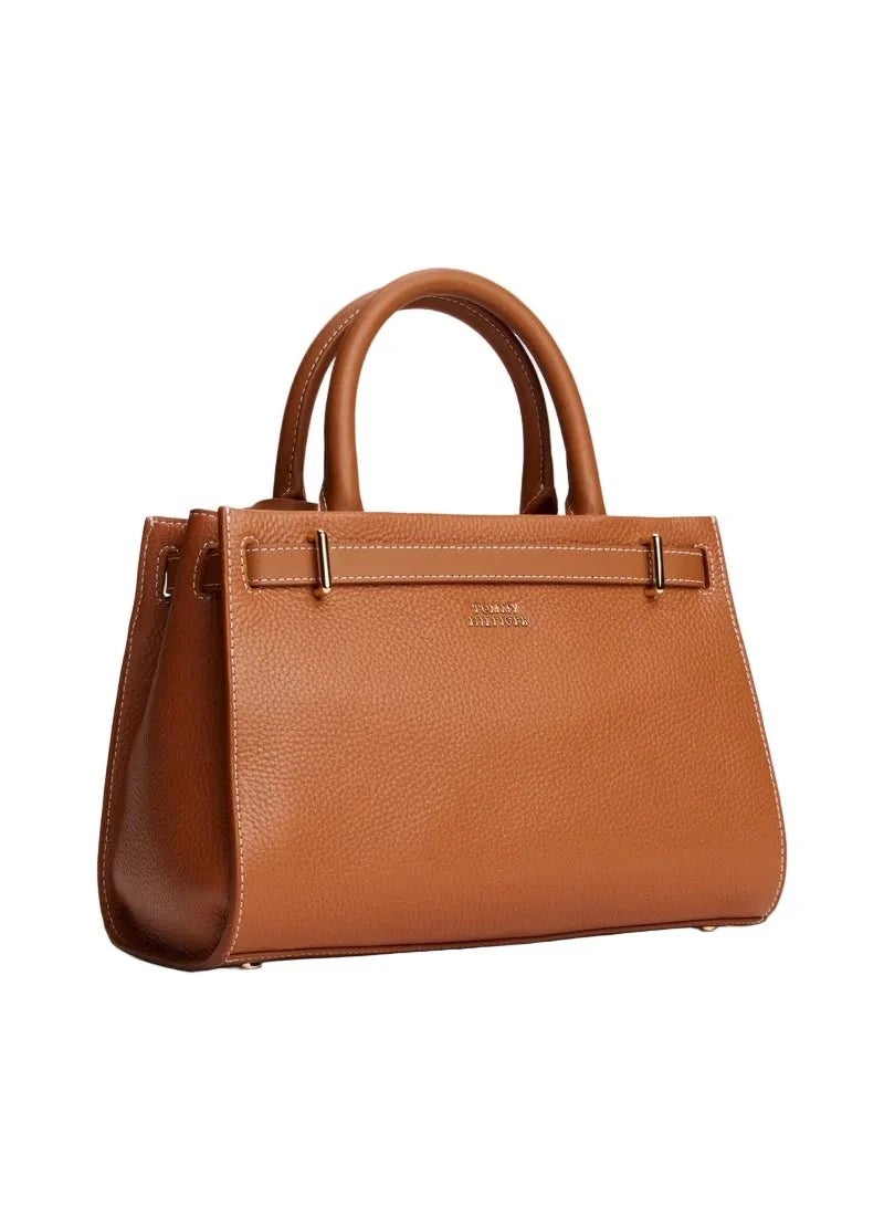 Hilfiger Denim The iconic Tommy Hilfiger handbag made from American leather - brown - Image 4