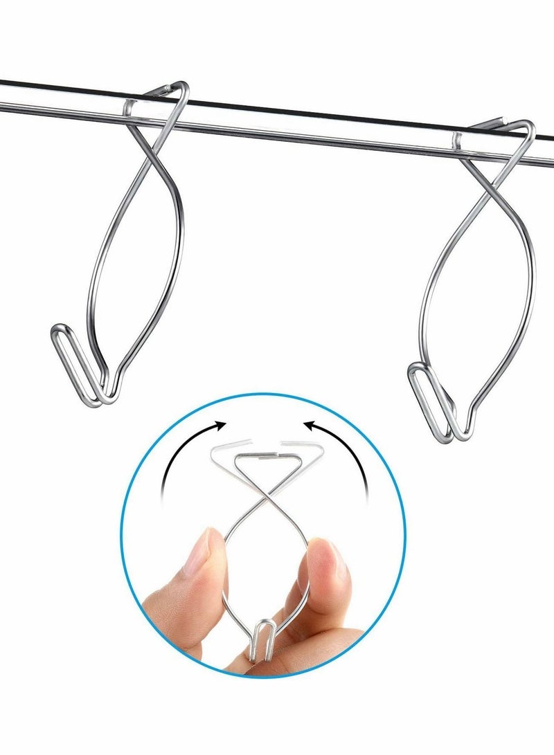 Y&D 48 PCS Hook Clips Tile Hooks 8 Shape bar Drop for Office Classroom Home Wedding Decoration Hanging Sign - Image 4