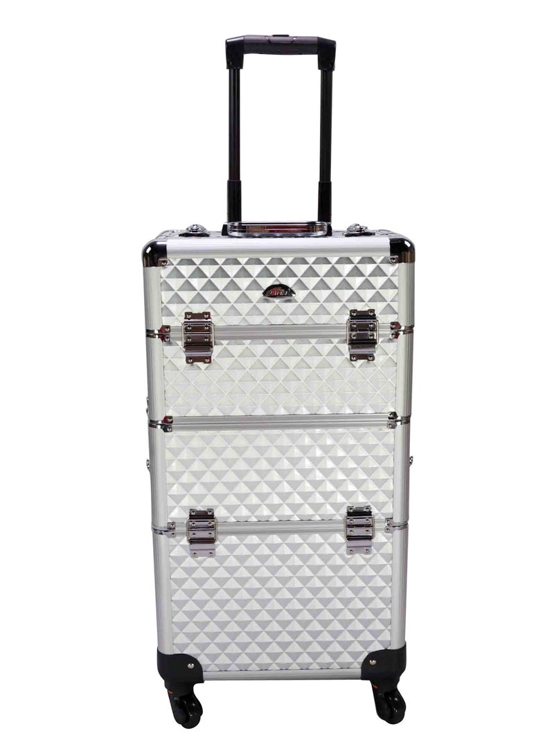 2 in 1 Interchangeable Series Make Up Carrying Cosmetic Train Case - Image 1