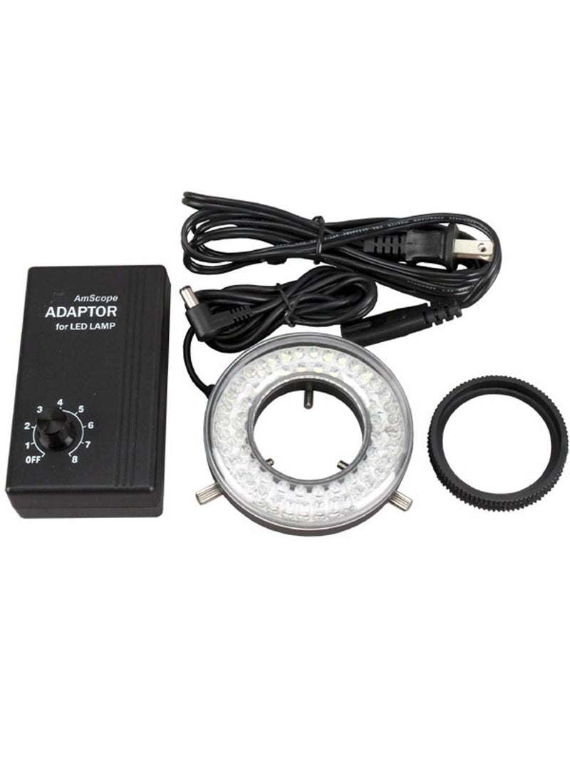 AmScope AmScope LED-64-ZK Microscope Ring Light with Adapter, white  - Image 2