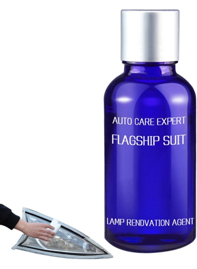 2 Pcs Headlight Restoration Kit, Automobile Renovating Agent Cleaning Kit, 30ml Headlight Polish to Repair Scratches and Remove Yellow Gaze, Safe and Effective - Image 1