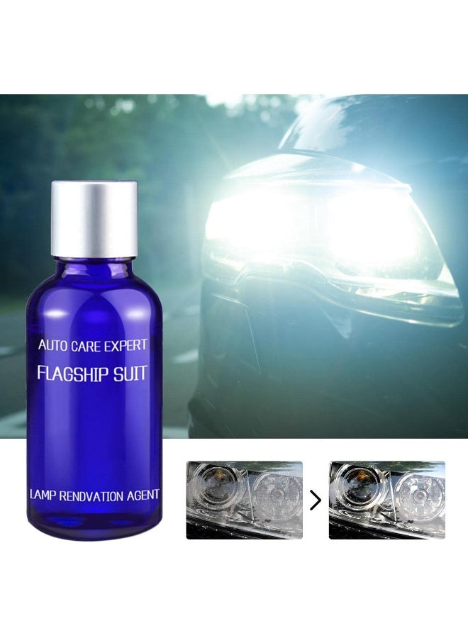 2 Pcs Headlight Restoration Kit, Automobile Renovating Agent Cleaning Kit, 30ml Headlight Polish to Repair Scratches and Remove Yellow Gaze, Safe and Effective - Image 3
