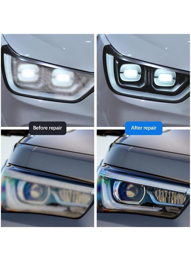 2 Pcs Headlight Restoration Kit, Automobile Renovating Agent Cleaning Kit, 30ml Headlight Polish to Repair Scratches and Remove Yellow Gaze, Safe and Effective - Image 4