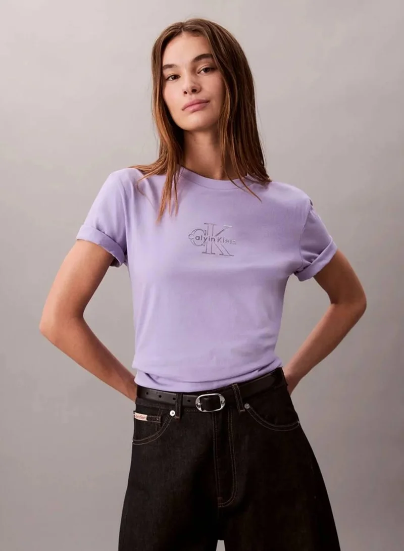 Glossy Metallic Logo T-Shirt