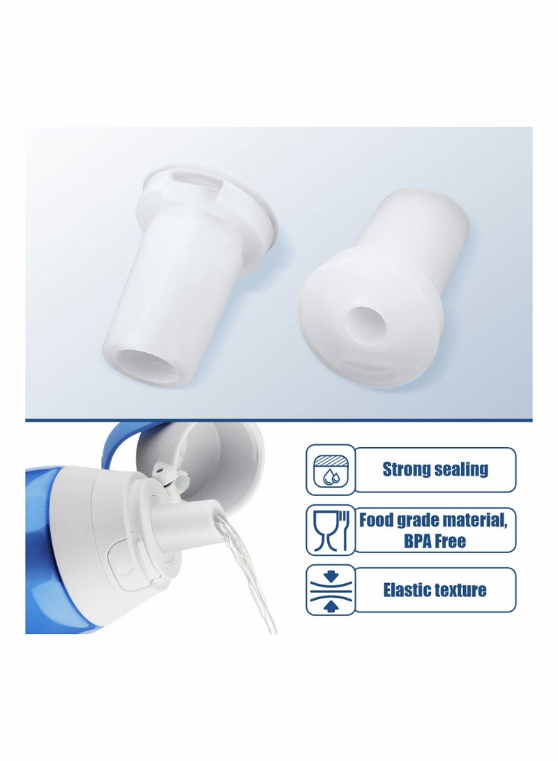 SOLARAE Replacement Bite Valve Compatible with Brita Water Bottles - White Silicone Mouthpiece for Brita Filter Water Bottle (2 Pack) - Ideal Water Bottle Parts for Easy Drinking. - Image 2