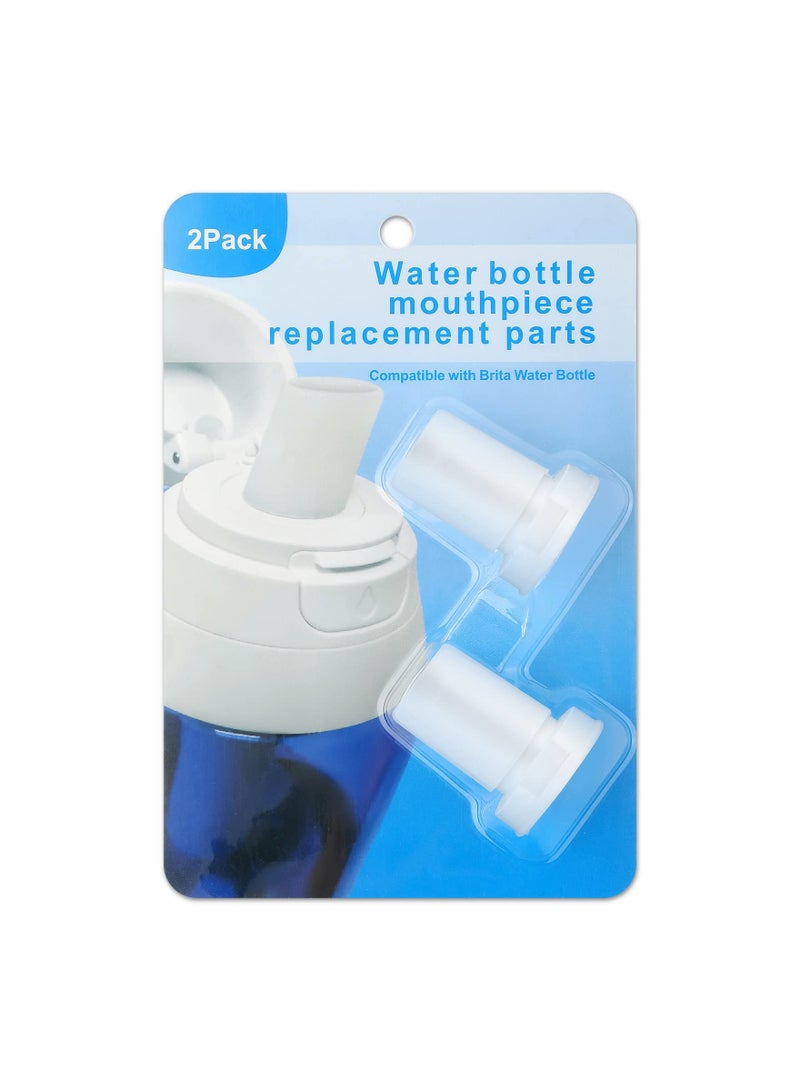 SOLARAE Replacement Bite Valve Compatible with Brita Water Bottles - White Silicone Mouthpiece for Brita Filter Water Bottle (2 Pack) - Ideal Water Bottle Parts for Easy Drinking. - Image 1