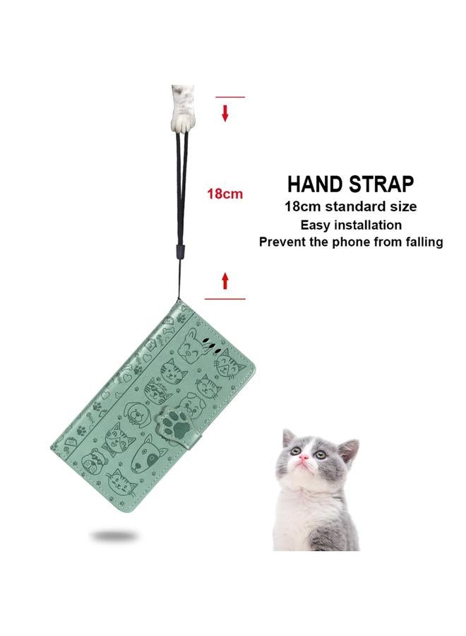 اس-توب جراب لهاتف Huawei Nova 7SE/P40 Lite 5G، جراب جلدي أفقي منقوش عليه قطة وكلب لطيف مع حامل / فتحة بطاقة / محفظة / حبل - Image 5