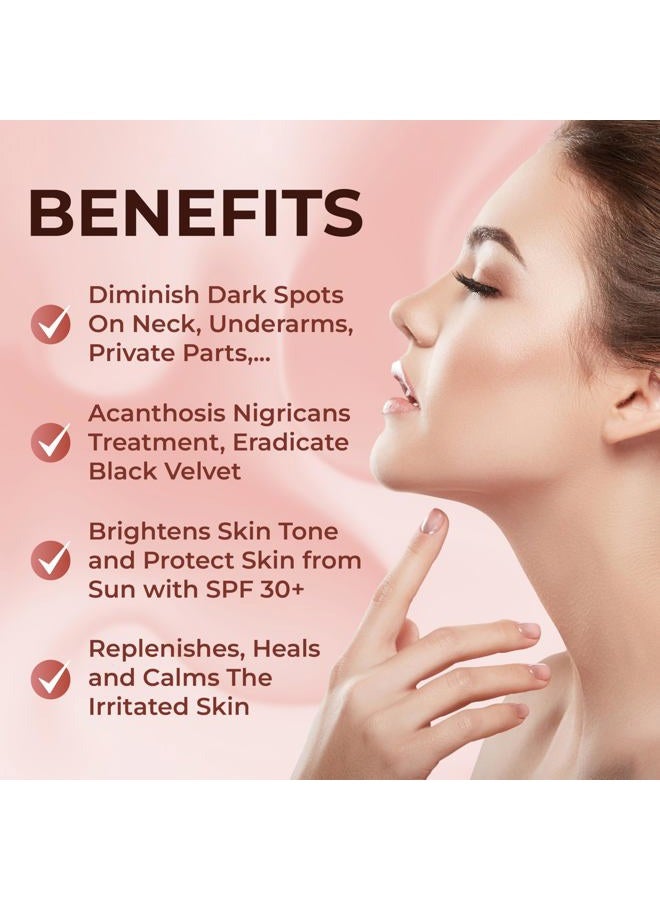 ABERA Loka Nano Collagen Neck Cream, Acanthosis Nigricans Treatment for Neck & Décolleté, Dark Neck Remover Underarm, Private Parts, SPF 30+, Reduce Fine Lines & Wrinkles with Niacinamide (1.76 Fl Oz) - Image 4